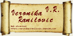 Veronika Ranilović vizit kartica
